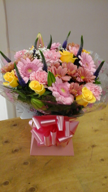 Pink Mother's Day aqua gift boxes Bristol florist MAB1